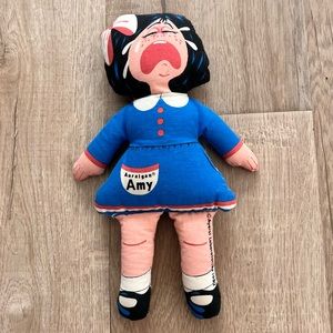 Vintage Ayerst Laboratories‎ 1982 The Toy Works Auralgan Amy Plush Stuffed Doll